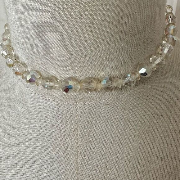 Aurora Borealis vintage choker necklace - Picture 1 of 11